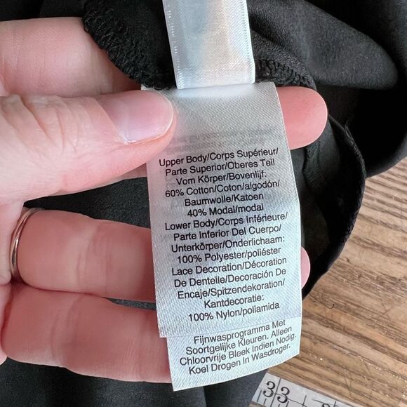 NWT DKNY Mixed-Media Midi Dress medium Lace Colorblock black white party - Picture 5 of 16